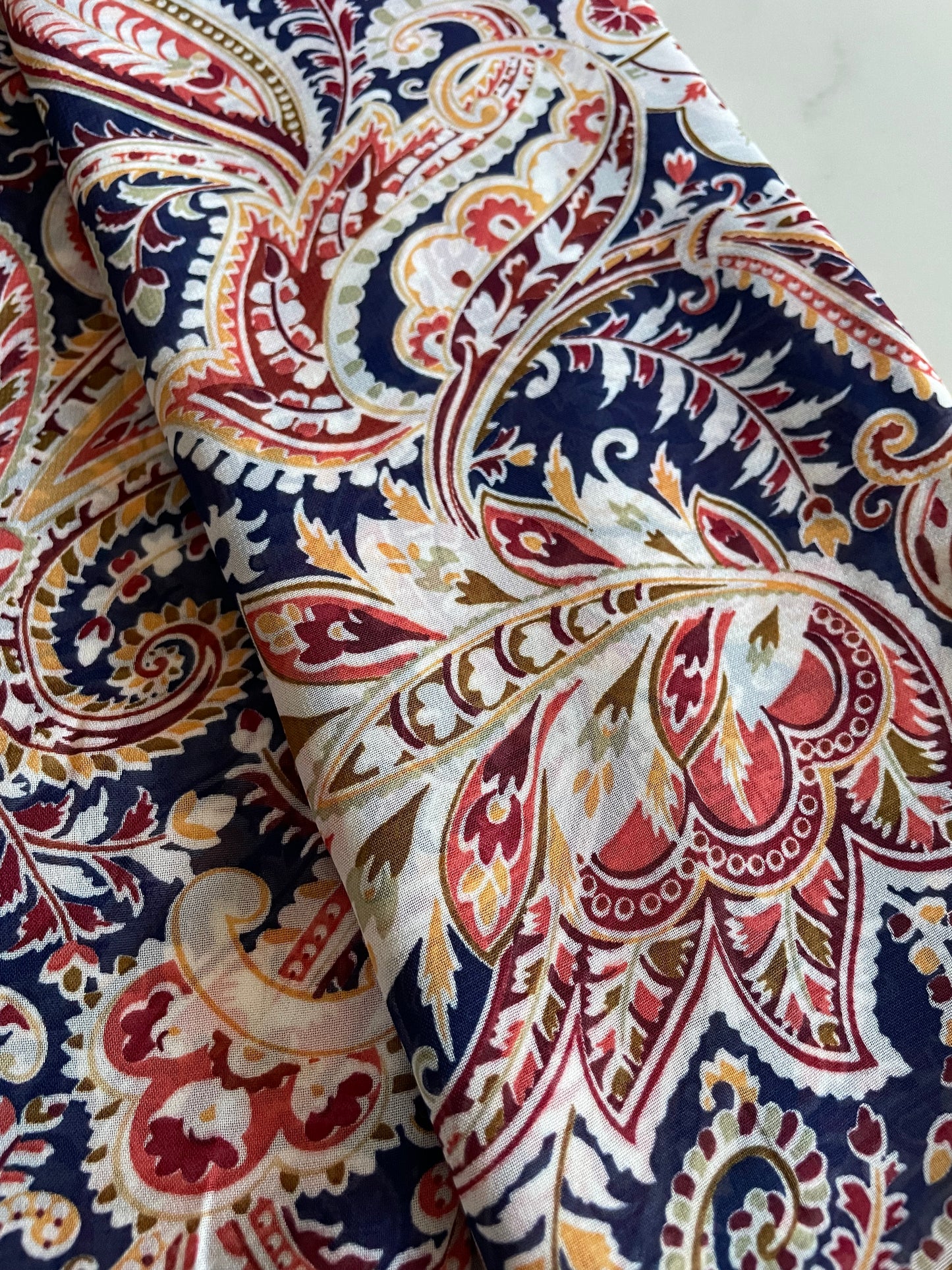 Chiffon Square - Navy Printed