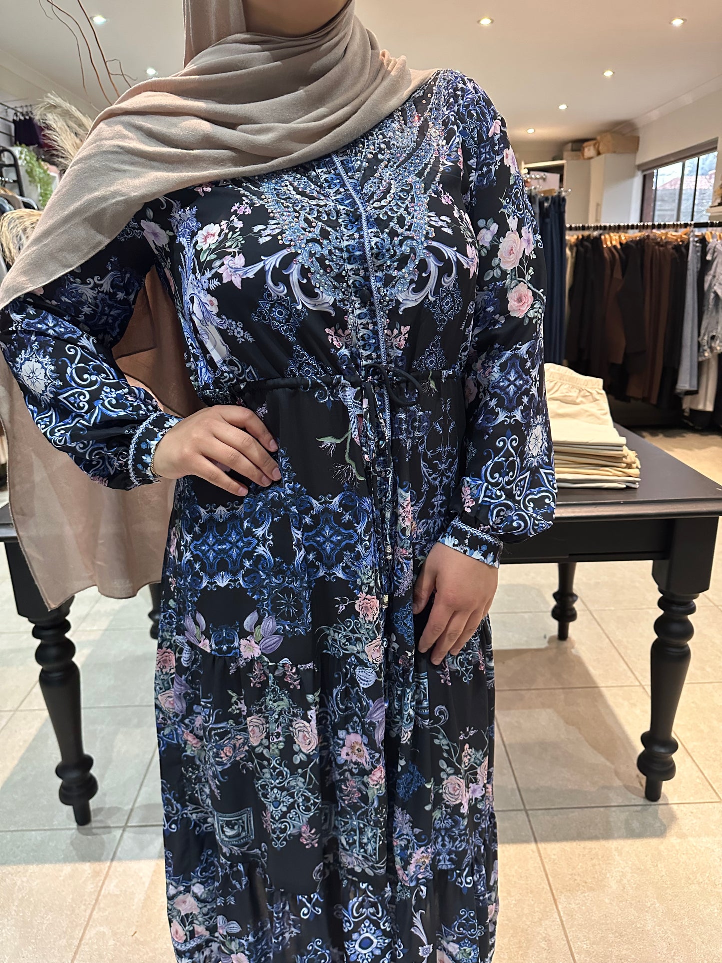 Beaded Floral Dress