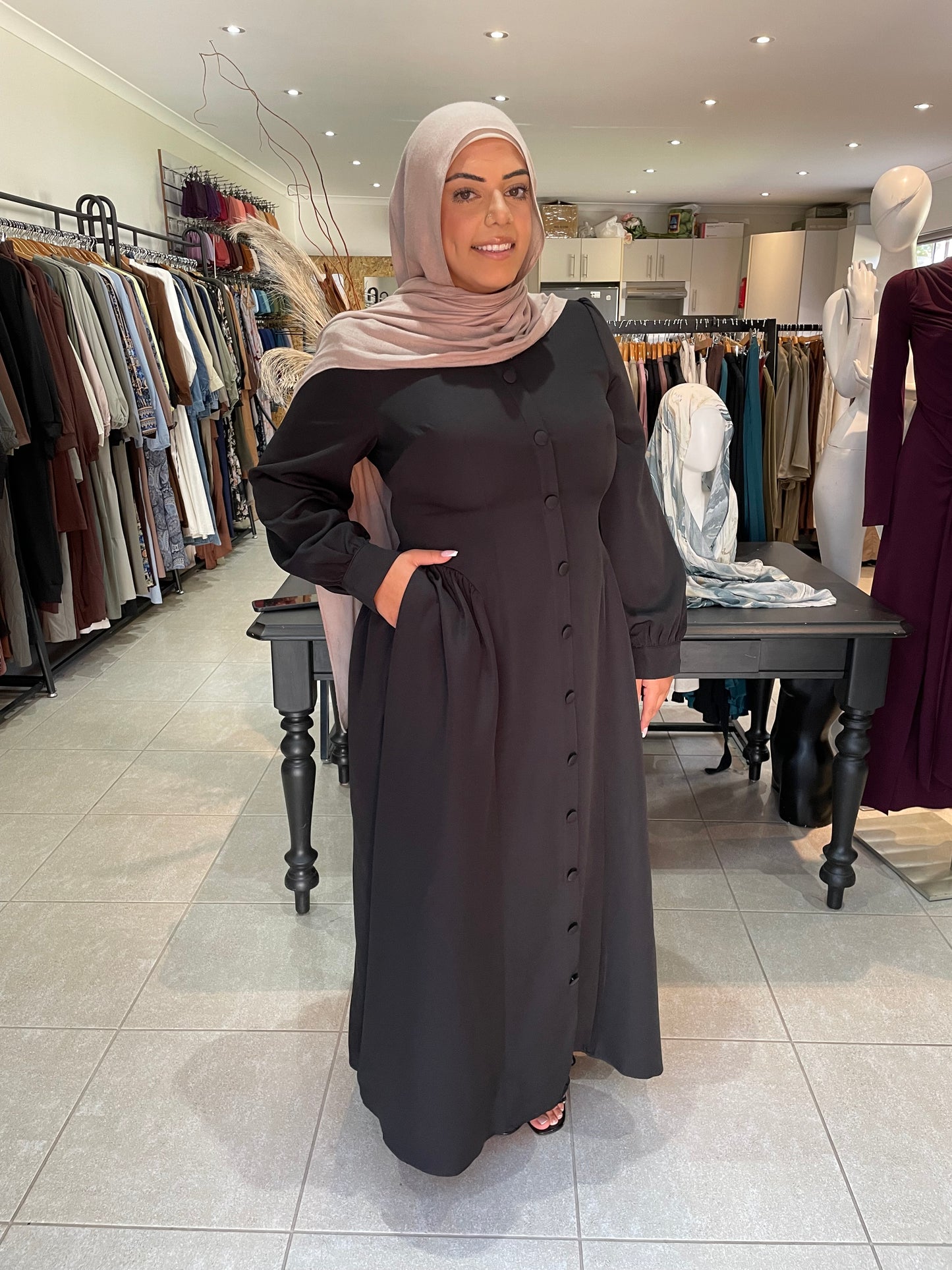 Side gathered dress