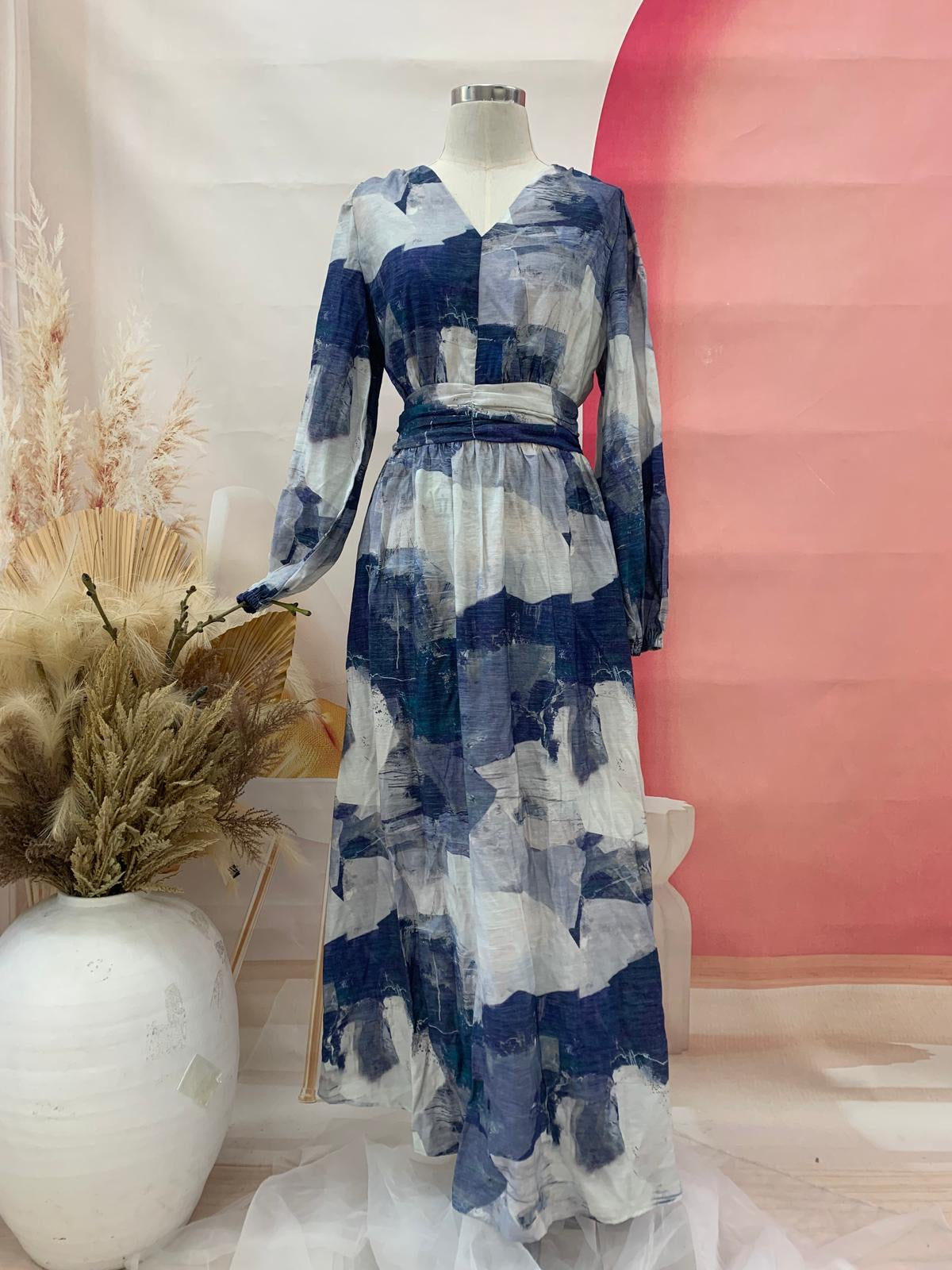 Blue Print Dress