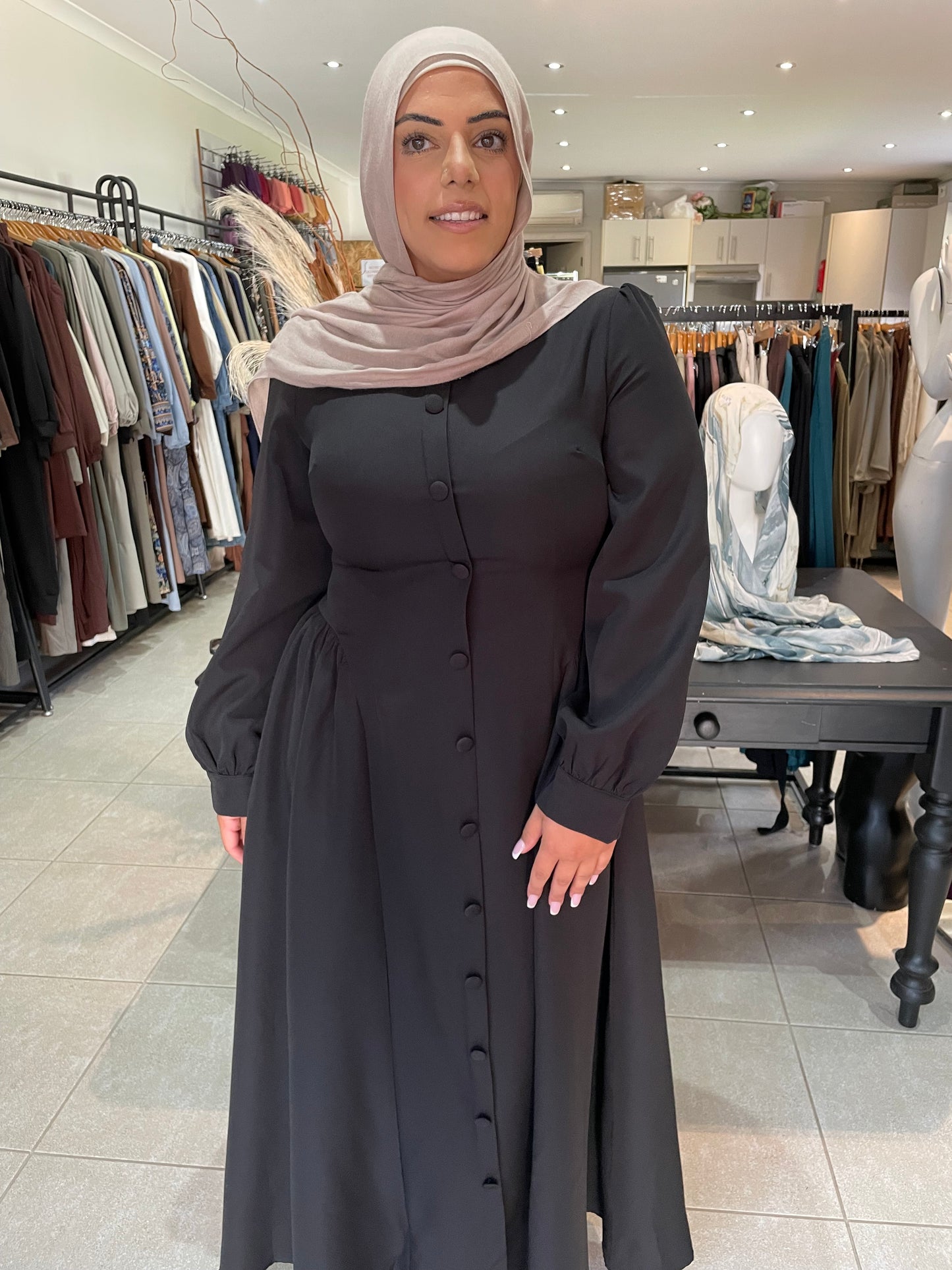 Side gathered dress