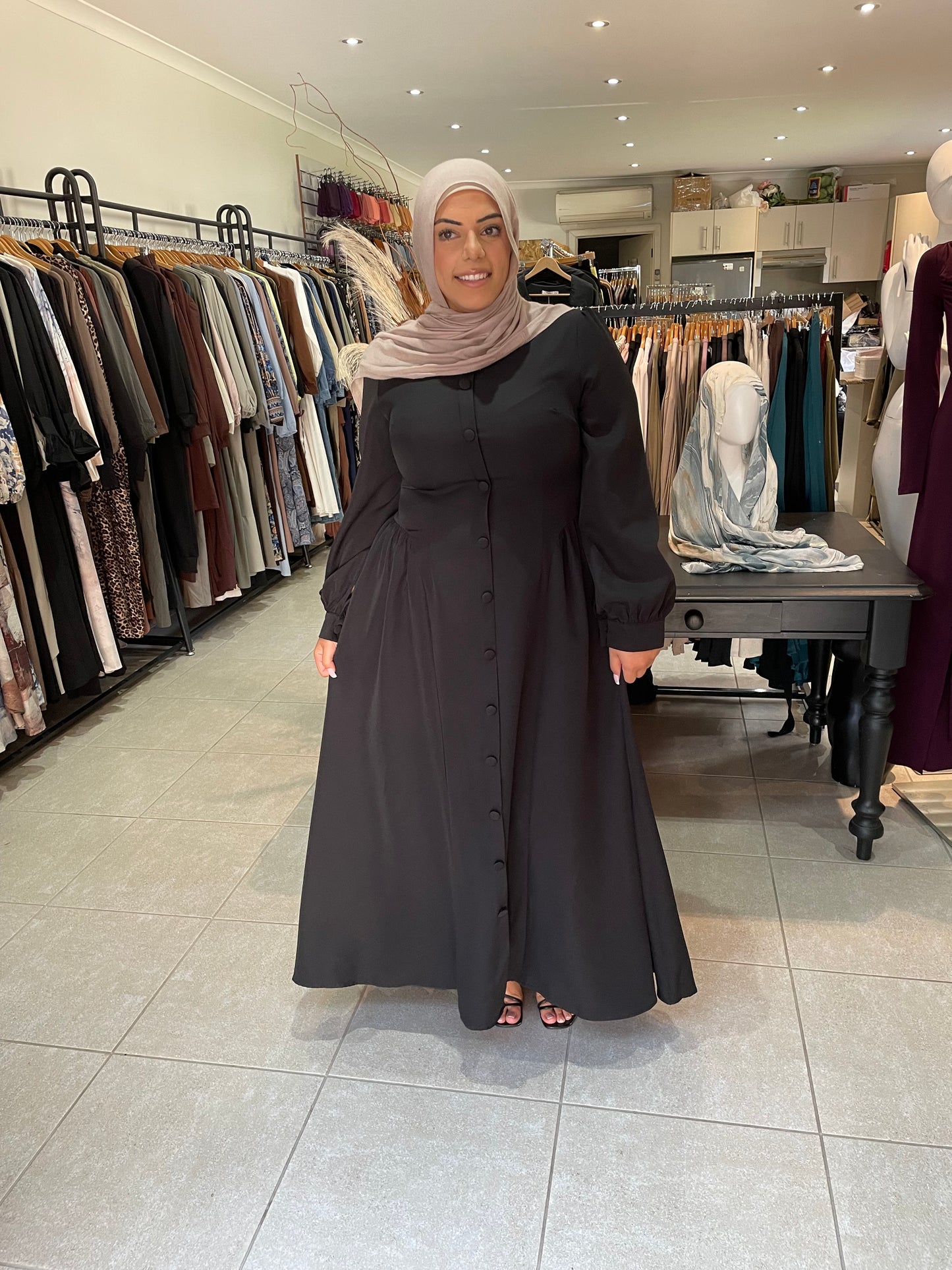 Side gathered dress