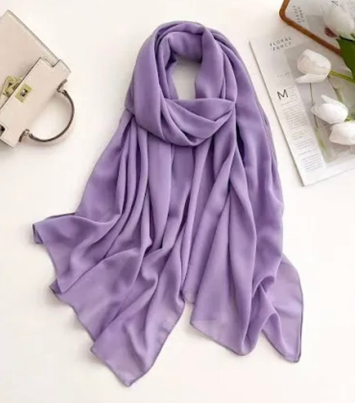 Chiffon Shawl - Lilac