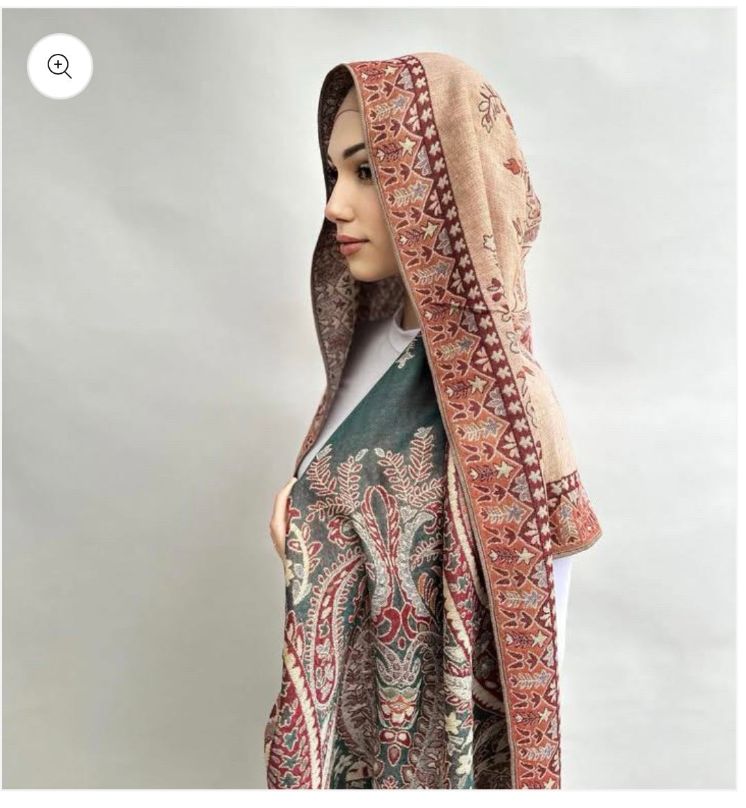 Pashmina - Faded Teal (Reversible)