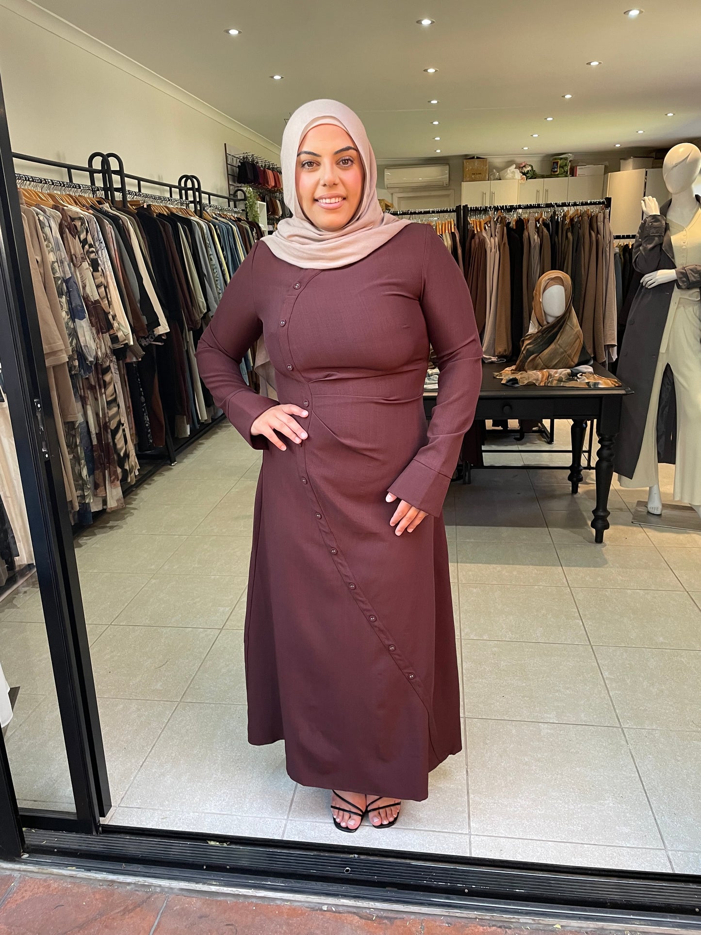 Rouba Button Dress