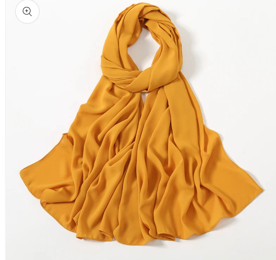 Chiffon Shawl - Mustard