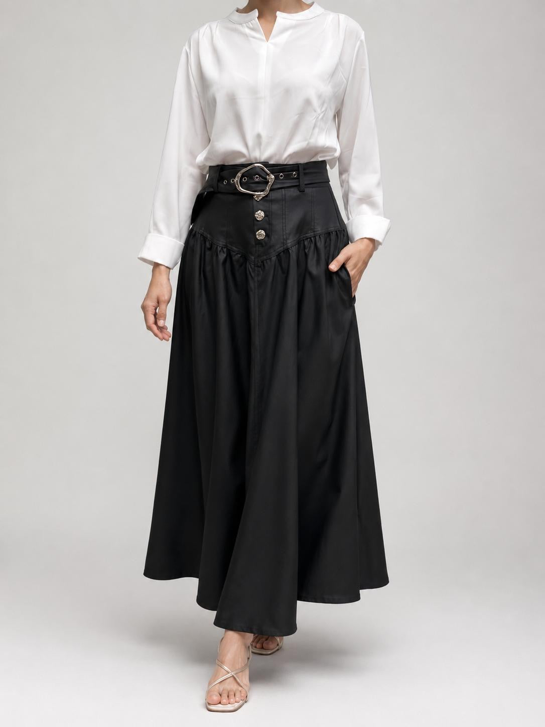 Faux Leather Skirt