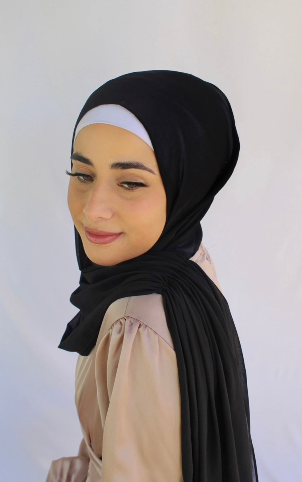 Pre-designed side stitch hijabs