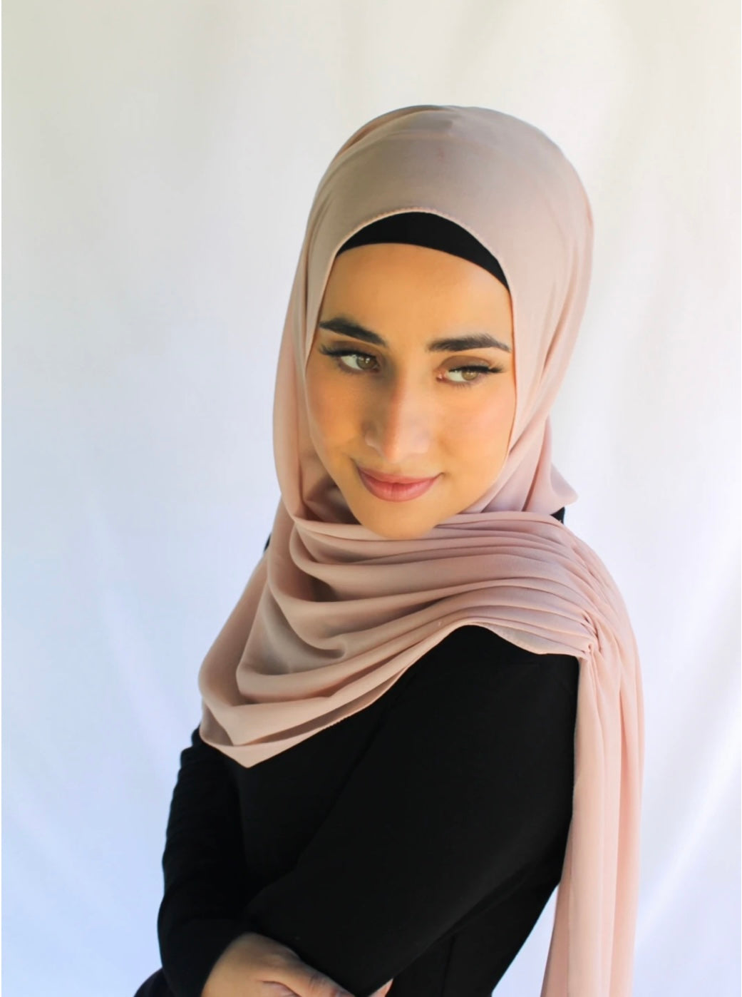 Pre-designed side stitch hijabs