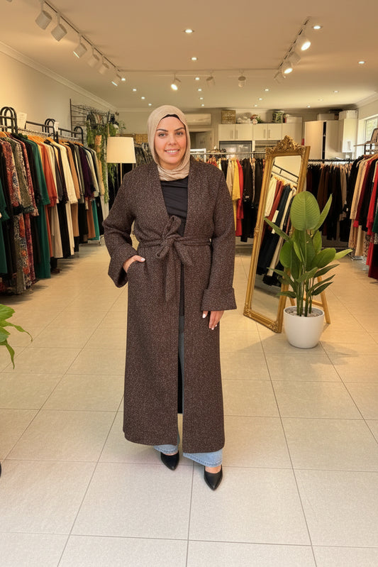 Tweed Cape - Chocolate