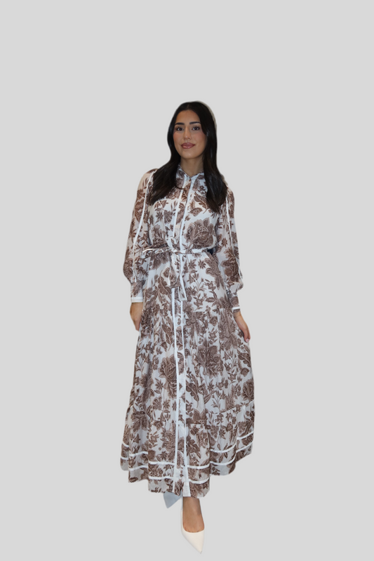 Mya Maxi Dress - Brown