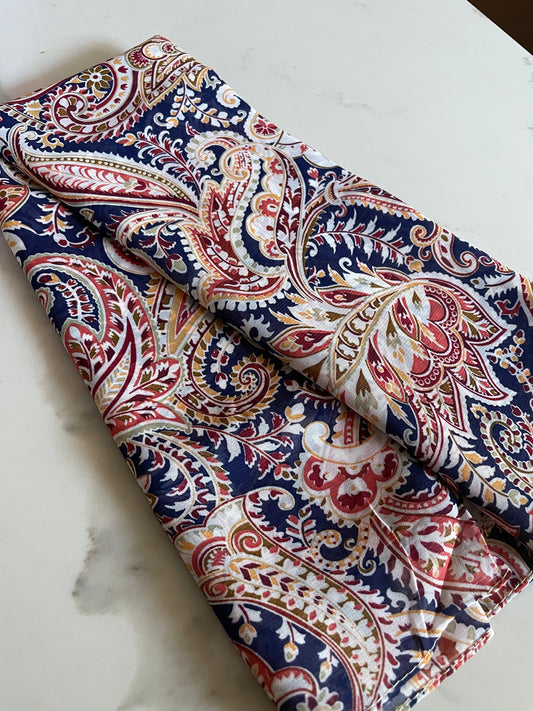 Chiffon Square - Navy Printed