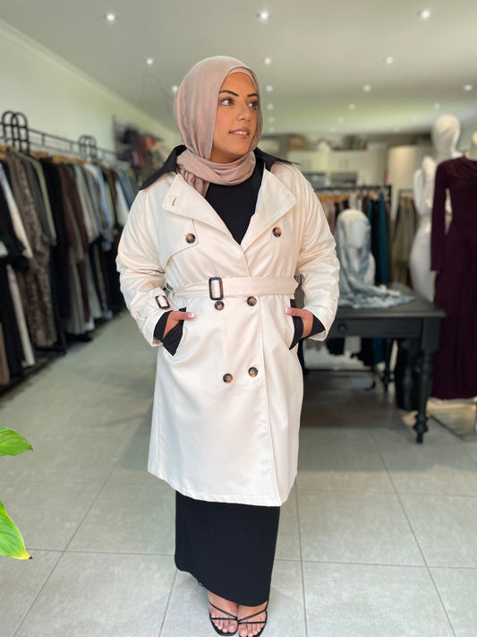 Contrast Trench Coat