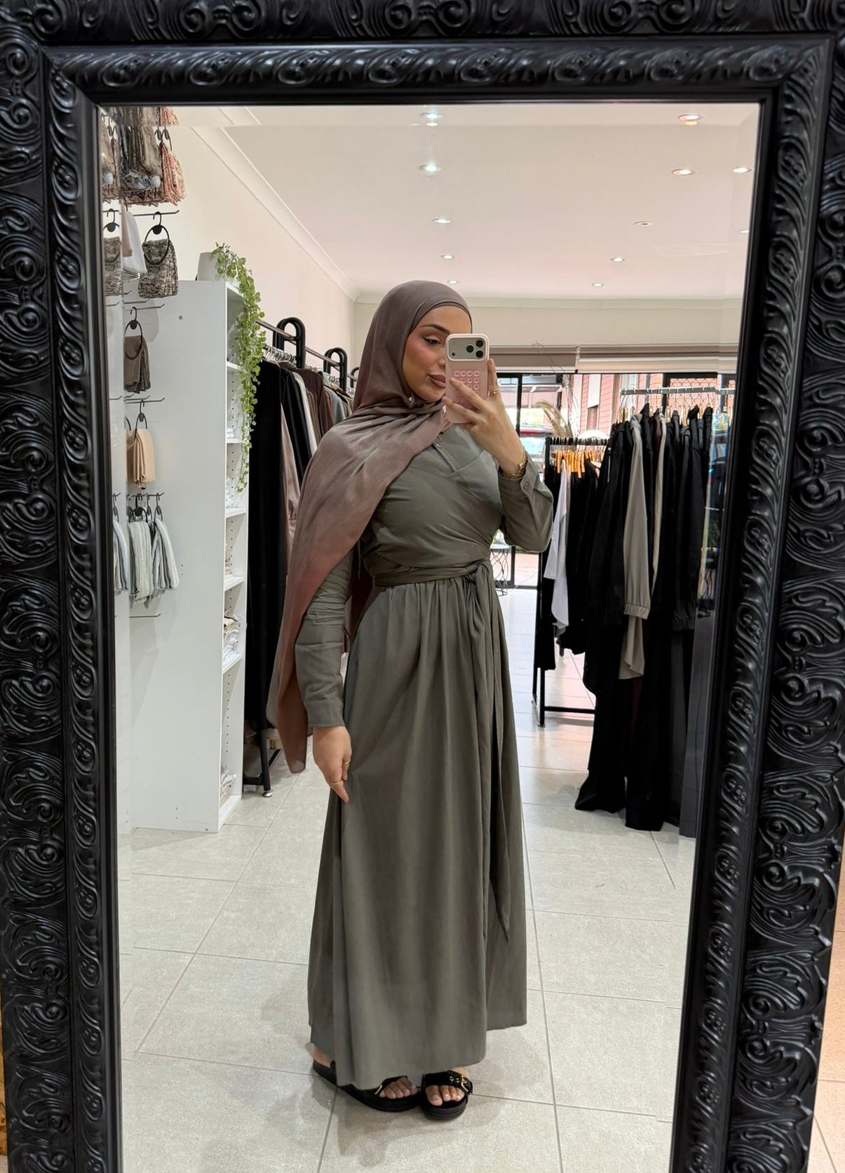 Dee Tie Dress - Khaki