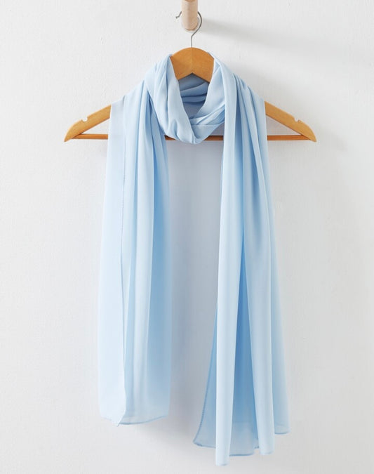 Chiffon Shawl - Baby Blue