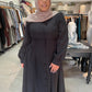 Side gathered dress