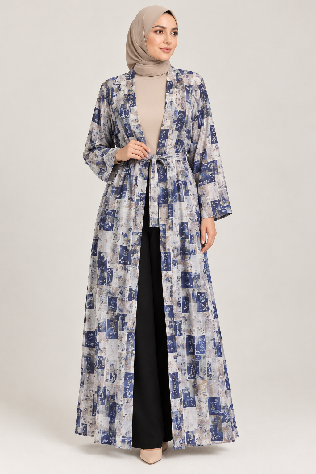 Printed Cape - Blue
