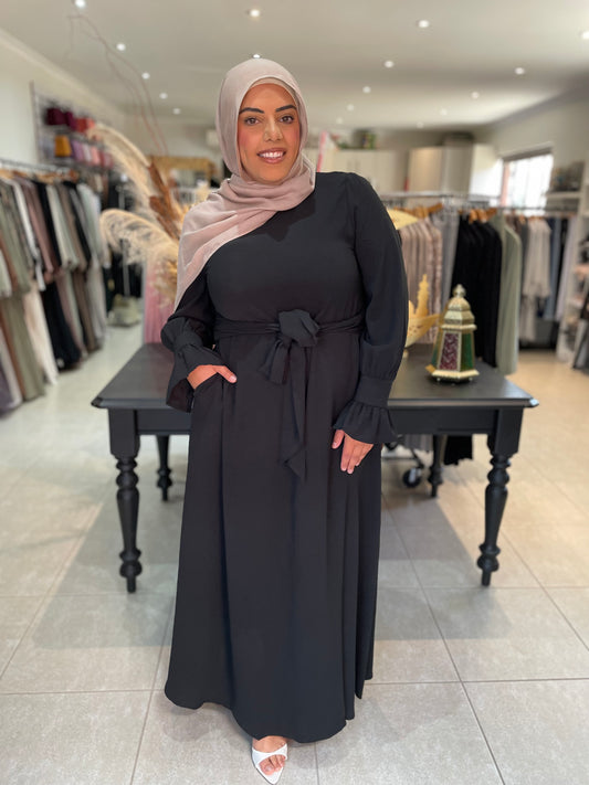 Ruffled Sleeve Dress