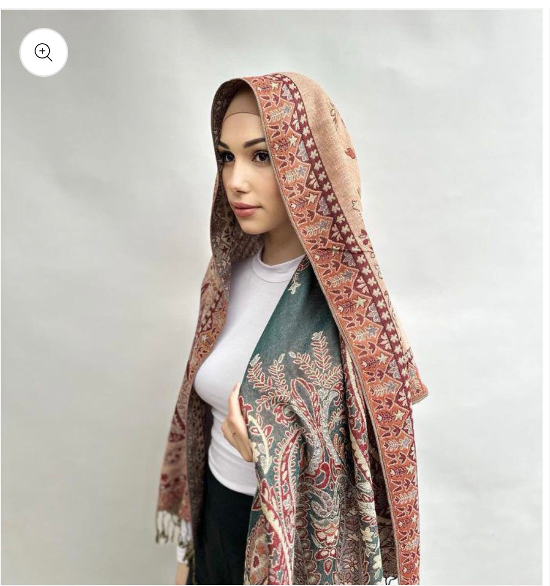 Pashmina - Faded Teal (Reversible)