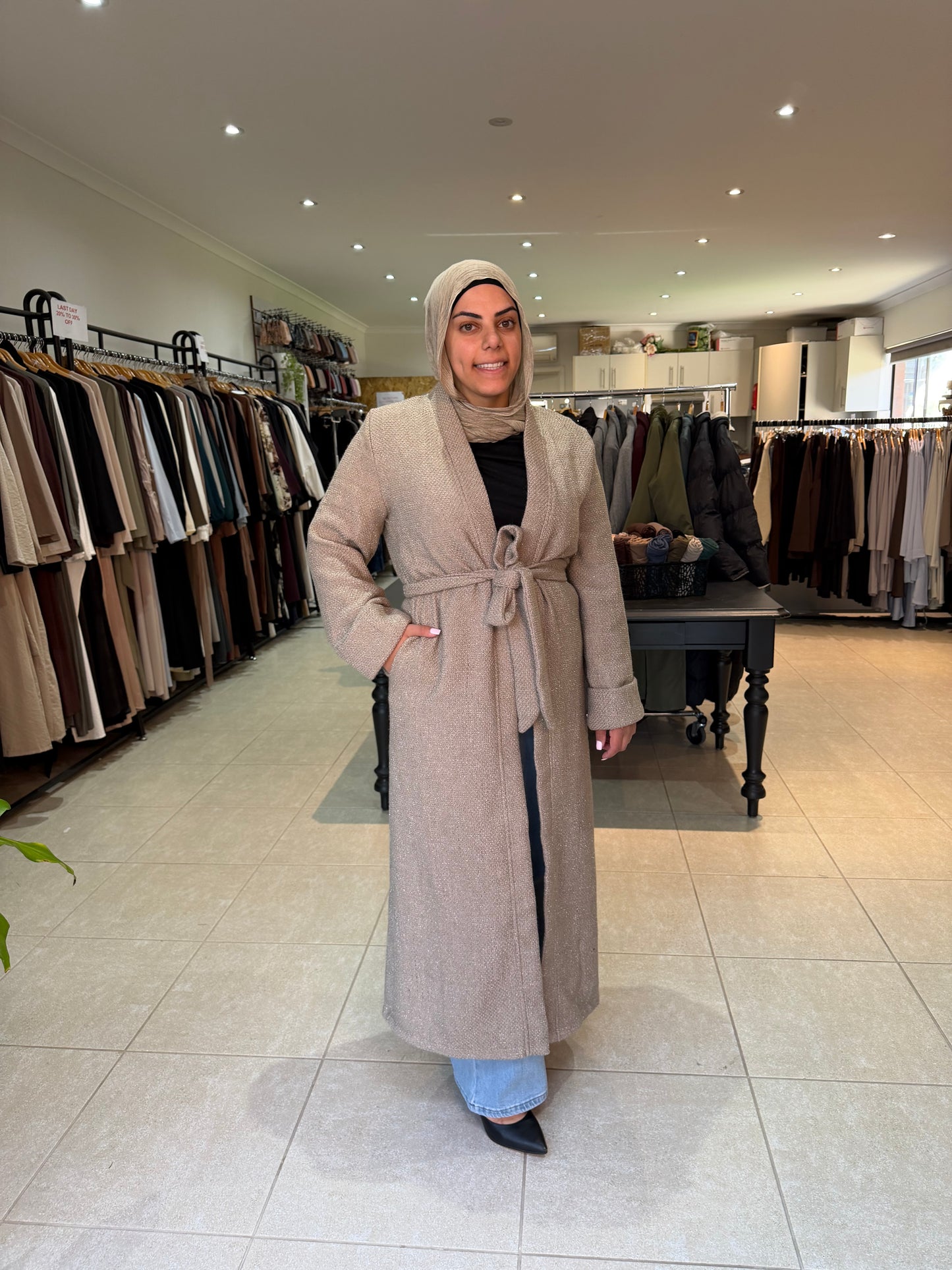 Tweed Cape - Beige
