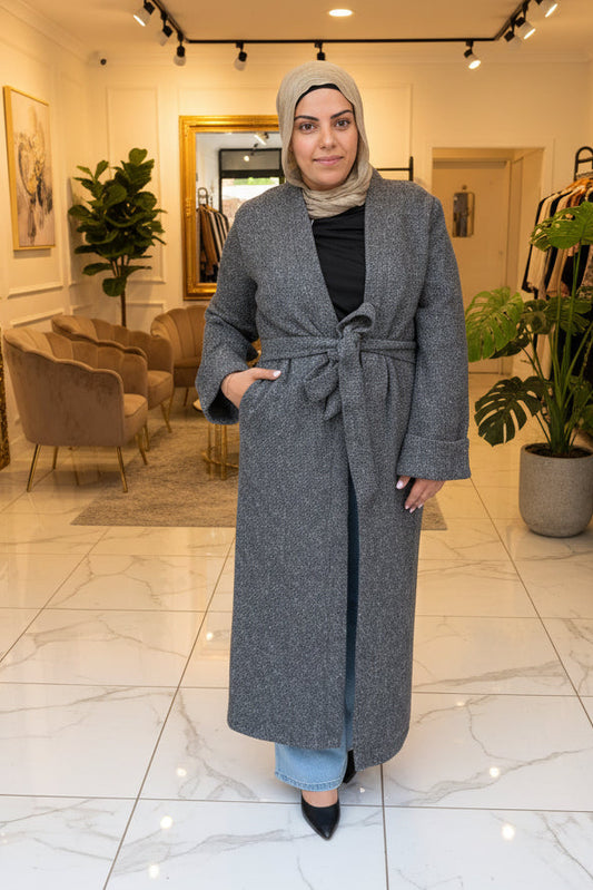 Tweed Cape - Charcoal
