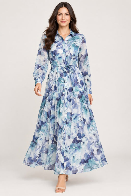 Blue Floral Dress