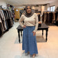 Panelled Denim Skirt