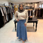 Panelled Denim Skirt