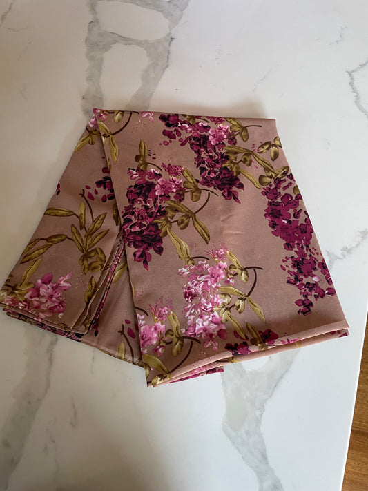 Chiffon Square - Brown Print