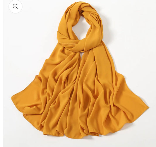 Chiffon Shawl - Mustard