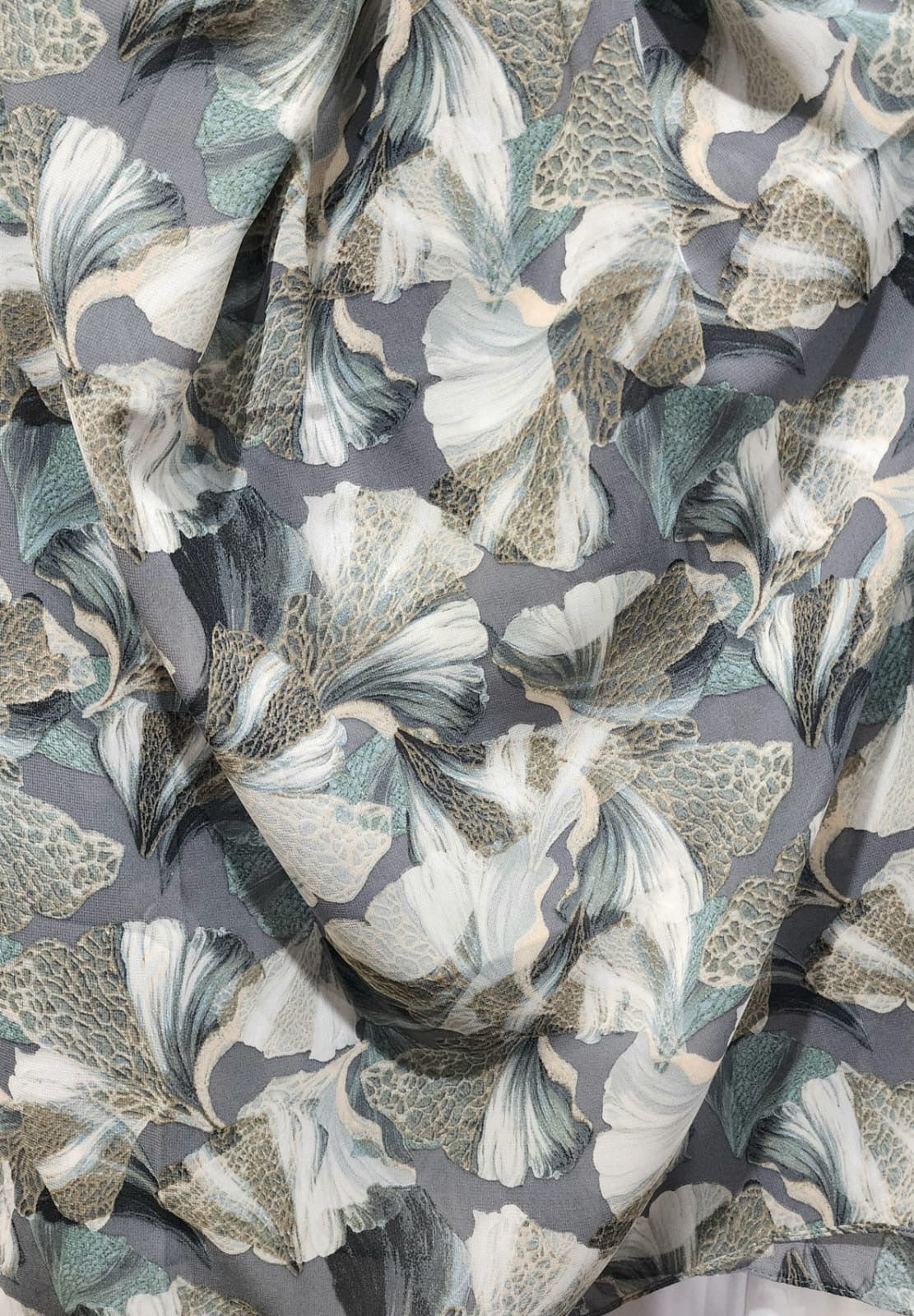 Chiffon Square - Green Printed