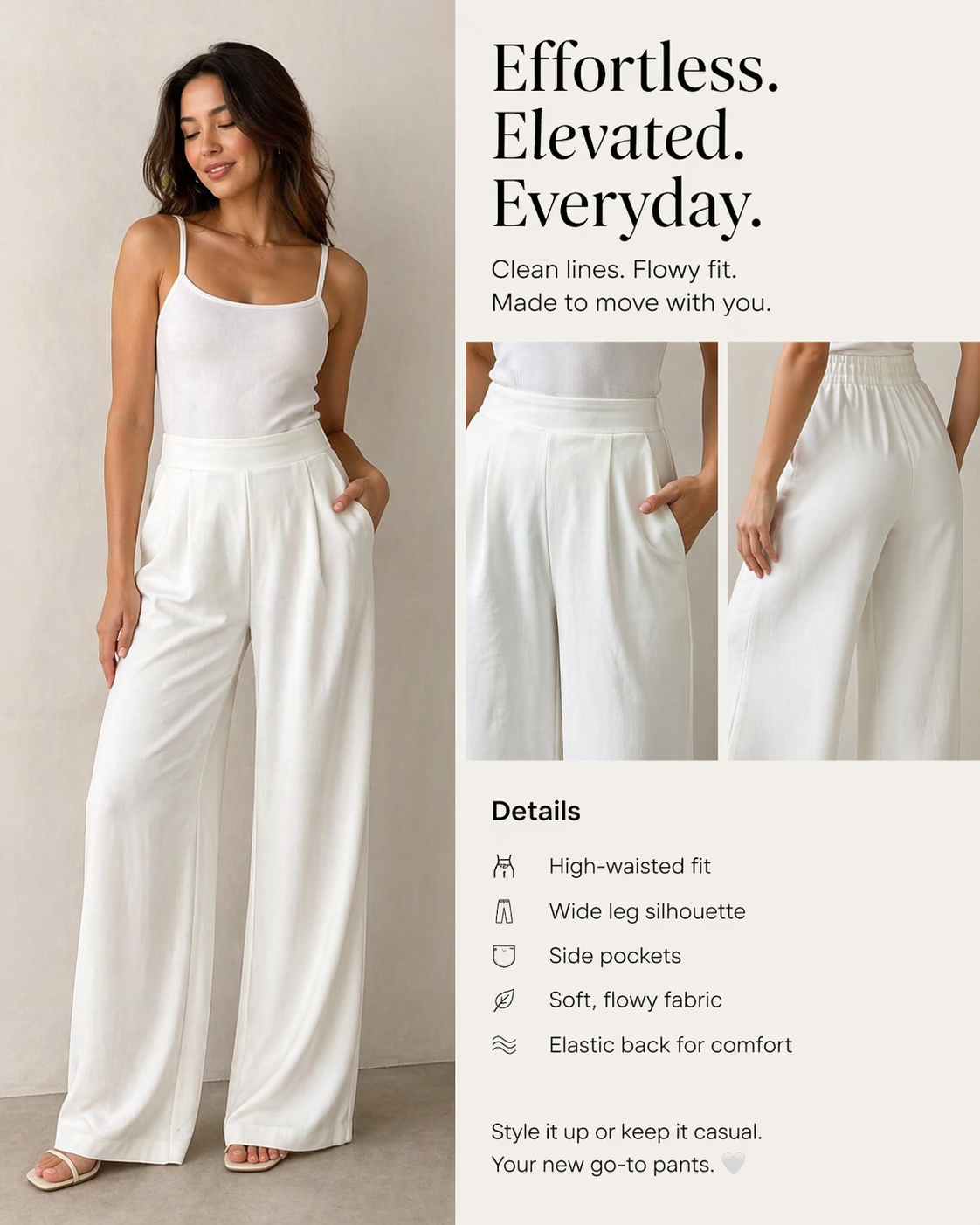 Zena Pants - White
