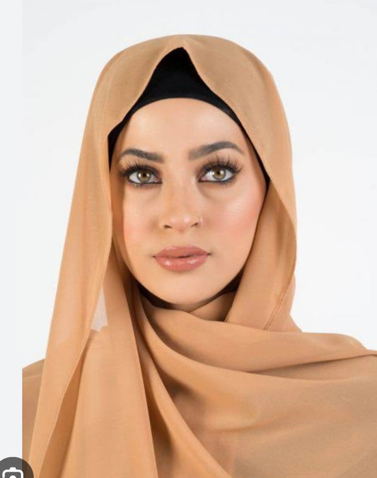 Chiffon Shawl - Caramel